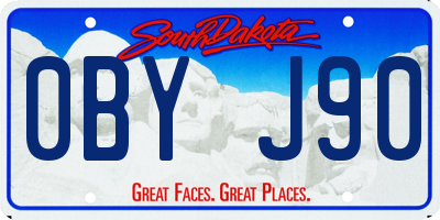 SD license plate 0BYJ90