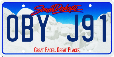 SD license plate 0BYJ91