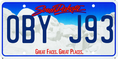 SD license plate 0BYJ93