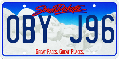 SD license plate 0BYJ96
