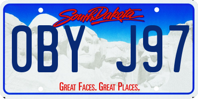 SD license plate 0BYJ97