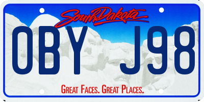 SD license plate 0BYJ98