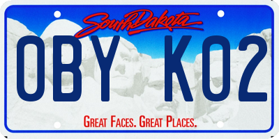 SD license plate 0BYK02