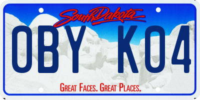 SD license plate 0BYK04