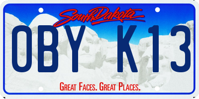 SD license plate 0BYK13