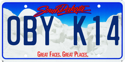 SD license plate 0BYK14