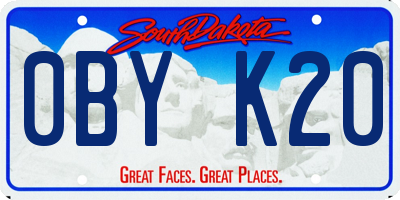 SD license plate 0BYK20