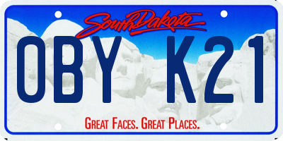 SD license plate 0BYK21