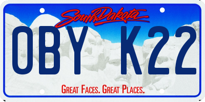 SD license plate 0BYK22