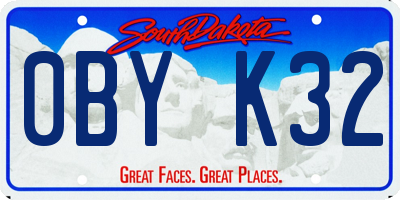 SD license plate 0BYK32