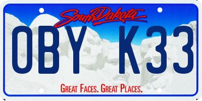 SD license plate 0BYK33