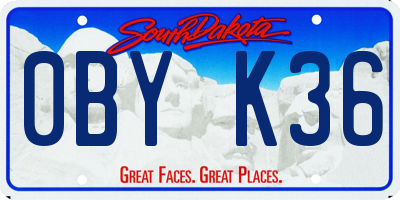 SD license plate 0BYK36