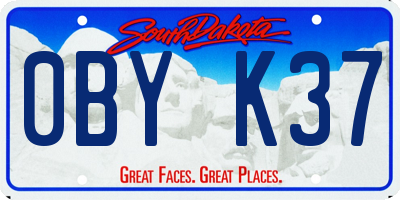 SD license plate 0BYK37