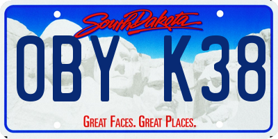 SD license plate 0BYK38