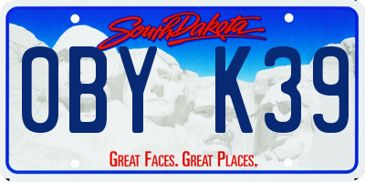 SD license plate 0BYK39