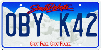 SD license plate 0BYK42