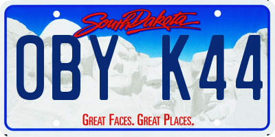 SD license plate 0BYK44