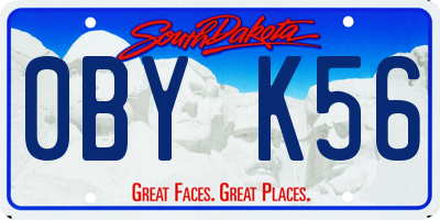 SD license plate 0BYK56