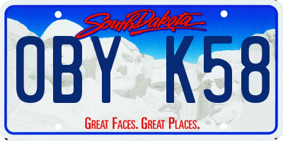 SD license plate 0BYK58