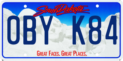 SD license plate 0BYK84