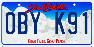 SD license plate 0BYK91