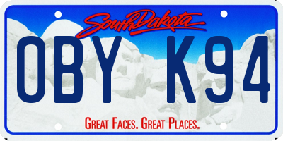 SD license plate 0BYK94