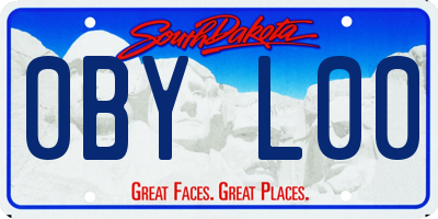 SD license plate 0BYL00