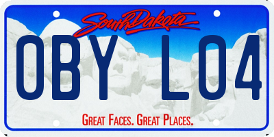 SD license plate 0BYL04