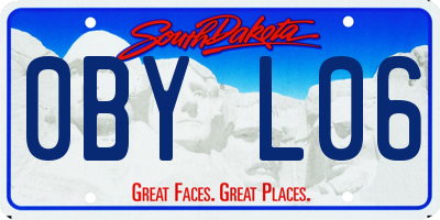 SD license plate 0BYL06