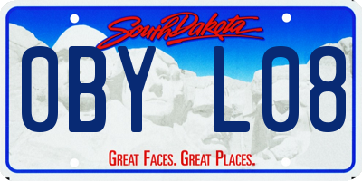 SD license plate 0BYL08