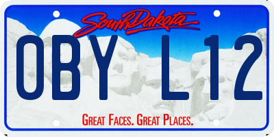 SD license plate 0BYL12
