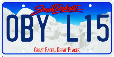 SD license plate 0BYL15