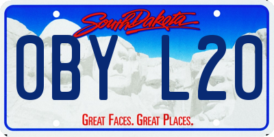 SD license plate 0BYL20