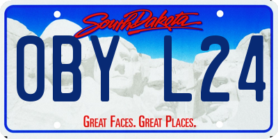 SD license plate 0BYL24