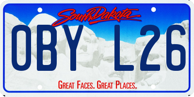 SD license plate 0BYL26