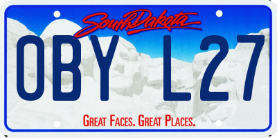 SD license plate 0BYL27