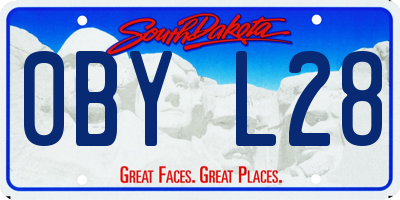 SD license plate 0BYL28