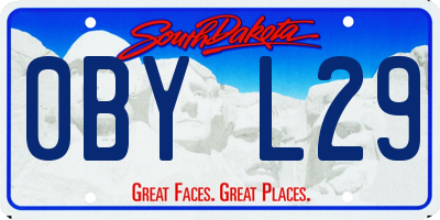 SD license plate 0BYL29