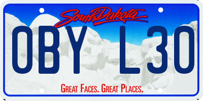 SD license plate 0BYL30