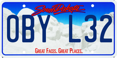 SD license plate 0BYL32