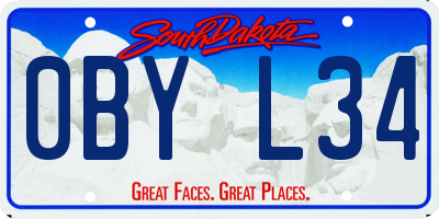 SD license plate 0BYL34