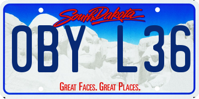 SD license plate 0BYL36