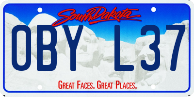 SD license plate 0BYL37