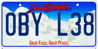 SD license plate 0BYL38