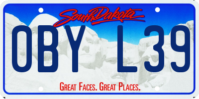 SD license plate 0BYL39