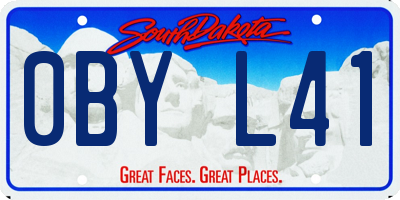 SD license plate 0BYL41