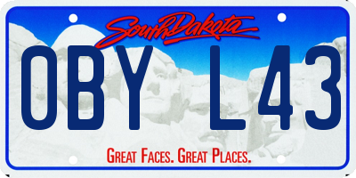SD license plate 0BYL43