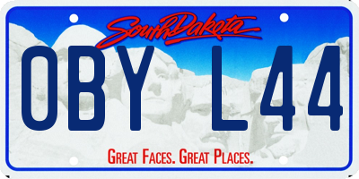 SD license plate 0BYL44