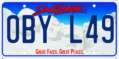 SD license plate 0BYL49