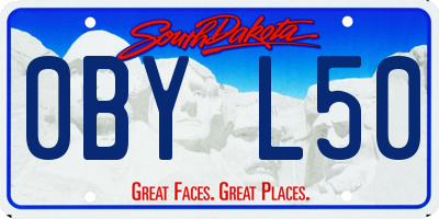 SD license plate 0BYL50